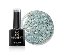 Bluesky Gel Nail Polish, Dazzling Blz49, Blue, Glitter, Light, Sky, Long Lasting, Chip Resistant, 10 ml (Requires Drying Under UV LED Lamp)