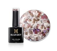 Bluesky Gel Nail Polish, Flirt Sp16, Alabaster, Glitter, Pale, Transparent, White Long Lasting, Chip Resistant, 10 ml (Requires Drying Under UV LED Lamp)