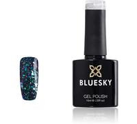 Bluesky Gel Nail Polish, Galaxy 08, Twilight Zone, Clear Coat with the Galaxy Colored Flakes, Glitter, 10ml (Requires Curing Under UV LED Lamp)