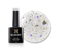 Bluesky Gel Nail Polish, Glitter No Wipe Top Coat, Confetti Cannon, GTC08, 10 ml (Requires Curing Under UV LED Lamp)