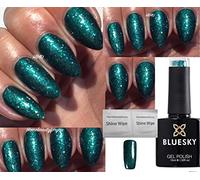 Bluesky Gel Nail Polish Green Glitter Emerald Green Glitter Lights Starstruck 80635 UV LED Soak Off 10ml