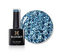 Bluesky Gel Nail Polish, Icicle S07N, Blue Glitter, Long Lasting, Chip Resistant, 10 ml (Requires Drying Under UV LED Lamp)
