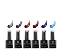 Bluesky Gel Nail Polish Lucky Set 14, 6 x 10ml, Brown, Blue