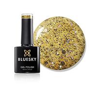 Bluesky Gel Nail Polish, Mellow Yellow Blz26, Bright, Chunky Glitter, Gold,Yellow 10 ml (Requires Curing Under UV LED Lamp)