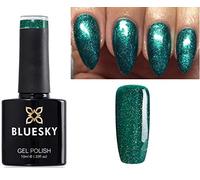 Bluesky Gel Nail Polish MISTLETOE MAGIC, Christmas GREEN GLITTER SPARKLE Nail UV LED Soak Off (Requires Drying under UV/LED Soak Off)