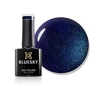 Bluesky Gel Nail Polish, Peacock Flume- 80603, Blue, Cobalt, Dark, Glitter, Long Lasting, Chip Resistant, 10 ml (Requires Drying Under UV LED Lamp)