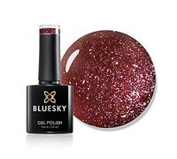 Bluesky Gel Nail Polish, Plum Glitz JQ10, Pink Glitter, 10 ml Long Lasting, Chip Resistant, 10 ml (Requires Drying Under UV LED Lamp)