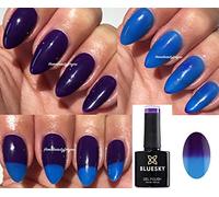 Bluesky Gel Nail Polish Purple to Blue Colour Change Chameleon TC92 UV LED Soak Off (Requires Drying under UV/LED soak off) Color changes with temperature