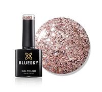 Bluesky Gel Nail Polish, Razzle Dazzle LT135, Rose Gold Glitter, Long Lasting, Chip Resistant, 10 ml (Requires Drying Under UV LED Lamp)