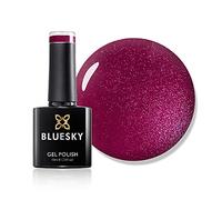 Bluesky Gel Nail Polish, Red Baroness 80509, Dark, Glitter, Red, Ruby, Long Lasting, Chip Resistant, 10 ml (Requires Drying Under UV LED Lamp)