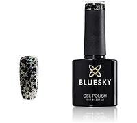 Bluesky Gel Nail Polish, Rock Chick Sp04, Dark Black Glitter, 10 ml (Requires Drying Under UV LED Lamp)