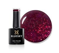 Bluesky Gel Nail Polish, Ruby Ritz 80545, Red Glitter, 10 ml Long Lasting, Chip Resistant, 10 ml (Requires Drying Under UV LED Lamp)