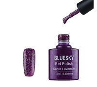 Bluesky Gel Nail Polish, Santa Lavender Ks3291, Dark Purple Glitter, Long Lasting, Chip Resistant, 10 ml (Requires Drying Under UV LED Lamp)