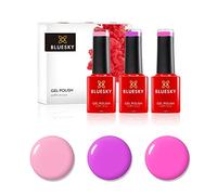 Bluesky Gel Nail Polish Set 3 x 5ml, Candy Pinks, DC059 NEON27 NEON21 | Three bright shades, from a sweet cream tone to two vivid neons, for a bold manicure that stays glossy for 21 days.