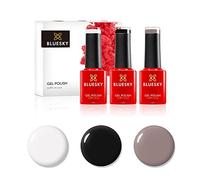 Bluesky Gel Nail Polish Set 3 x 5ml, Classic Leopard, 80501 80518 63922 | Cream, beige tan and deep black, the three tones a freehand spotted design needs, glossy for up to 21 days.