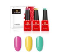 Bluesky Gel Nail Polish Set 3 x 5ml, Dance Your Way Brights, SS2105-2107 | Three punchy tones in blue, yellow and pink, a small taste of the range for bold nails that hold their shine.