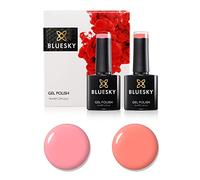 Bluesky Gel Nail Polish Set, 9th Anniversary Set 11, 2 x 10ml, A097 Pink Glow, BSH002 California Coral, Pastel (Requires Curing Under UV LED Lamp)