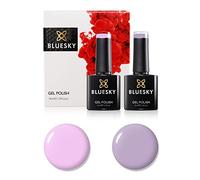 Bluesky Gel Nail Polish Set, 9th Anniversary Set 12, 2 x 10ml, A090 Nude Stone, 80547 Cake Pop Pink, Purple, Pastel (Requires Curing Under UV LED Lamp)
