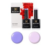 Bluesky Gel Nail Polish Set, 9th Anniversary Set 2, 2 x 10ml, ND01 Satin Sheets, 80599 Wisteria Haze, Purple, Pink, Lilac, Pastel (Requires Curing