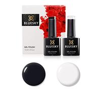 Bluesky Gel Nail Polish Set, 9th Anniversary Set 3, 2 x 10ml, 80501 Cream Puff, A021 Jet Black, White (Requires Curing Under UV LED Lamp)