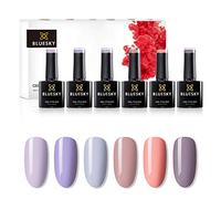 BLUESKY Gel Nail Polish Set, Complete Spring Breeze 2020 Collection, Pink, Orange, Blue, Purple, Brown, Grey (Requires curing under UV/LED Lamp), Spring Multi, 6 ml, Pack of 6
