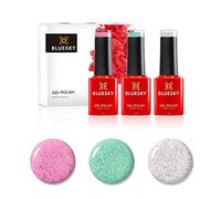 Bluesky Gel Nail Polish Set, Powder Sprinkles - SR11, SR24, 63908 | Speckled pastels scattered with coloured flecks, the confetti look, in three minis to mix across ten nails.
