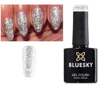 Bluesky Gel Nail Polish Silver Glitter Sparkle Aurora Christmas Color KS1050 UV LED Soak Off 10ml