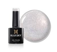 Bluesky Gel Nail Polish, Snow White Ch01, Silver Glitter, Long Lasting, Chip Resistant, 10 ml (Requires Drying Under UV LED Lamp)