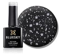 BLUESKY Gel Nail Polish, Snowflake Top Coat - Matte, Snow White. Clear No-wipe top coat with snowflake effect and a Matte finish, 10ml (Requires curing under UV/LED Lamp)