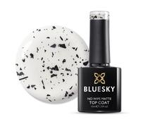 BLUESKY Gel Nail Polish, Speckled Egg Shell Effect Clear No Wipe Matte Top Coat, 10ml, Matte Finish