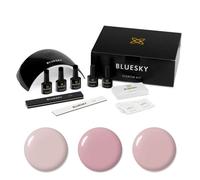 Bluesky Gel Nail Polish Starter Kit - Nudes, with 24W UV LED Lamp Dryer, 3 x 10ml Polishes, Cleanser Wipes, Top and Base Coat, File Buffer, 7 Piece Set, 0.9 kilograms, Pack of 1