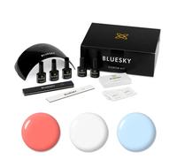 Bluesky Gel Nail Polish Starter Kit - Summer, Gel Nail Kit with 24W UV LED Lamp Nail Dryer, 3 x 10ml Gel Nail Polishes, Cleanser Wipes, Top and Base Coat, Nail File and Buffer