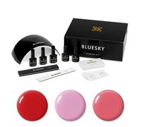 BLUESKY Gel Nail Polish Starter Kit - Summer 2023, with Professional 24W UV LED Lamp Dryer, 3 Polishes, Cleanser Wipes, Top and Base Coat, File Buffer, Number Of Items: 1, 50.0 millilitre
