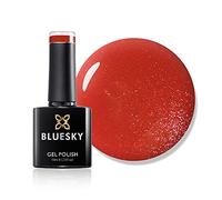 Bluesky Gel Nail Polish, Watermelon Lady A004, Bright, Burnt Orange, Glitter, Red, Long Lasting, Chip Resistant, 10 ml (Requires Curing Under UV LED Lamp)