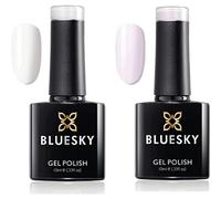 Bluesky Gel Nail Polishes, French Manicure Set, Studio White 80526 and Clear Pink 80523, Long Lasting, Chip Resistant, 2 x 10 ml (Requires Curing Under UV LED Lamp)