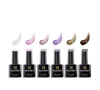 Bluesky Gel Nail Polishes, Lucky Set 11, 6 x 10ml, Pink, Purple, Brown (Requires Curing Under LED/UV Nail Lamp)