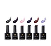 Bluesky Gel Nail Polishes, Lucky Set 18, 6 x 10ml, Black, Purple, Pink (Requires Curing Under LED/UV Nail Lamp)