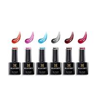 Bluesky Gel Nail Polishes, Lucky Set 8, 6 x 10ml, Pink, Blue, Red (Requires Curing Under LED/UV Nail Lamp)