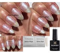 Bluesky Gel Nail white glitter Crystal Pearl White Snowflake White Holographic Glitter SJ28 Christmas Color UV LED Soak Off 10ml