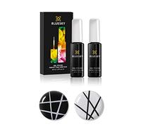 Bluesky Gel Polish Duo - White & Black Chalk, 2 x 8g Matte Fine Line Gel for Nail Design (Requires Drying Under UV LED Lamp)