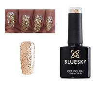 Bluesky GOLD GLITTER SP18 Superstar Clear with Gold Gel and Stars Nail Gel Polish UV LED Soak Off 10ml