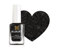 Bluesky Kids Nail Varnish - ROCK STAR, Black with Fine Silver Glitter. Easy Peel-off, Non-Toxic, Water-based, Odour-free Nail Polish for Kids, 5ml