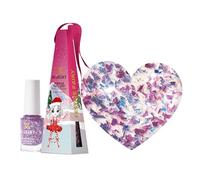 Bluesky Kids Peel-Off Nail Polish Bauble 5ml, Festive Fairy, Pink | Soft rose packed with tiny multicoloured flecks, magic enough for a party. Non-toxic and water-based, safe for small hands.