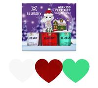 Bluesky Kids Peel Off Nail Varnish Set 3 x 5ml, Candy Cane, Stickers | Red, white and green for Christmas, with a sheet of nail art to finish. Water based and free from harsh chemicals.