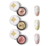 BLUESKY Metallic Sparkle Gel Paint Pot Set Nail Art Bronze Gold Rose Gold 3 X 5G