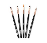 Bluesky Nail Art Brush Set, 5 Brushes, Liner, Angled and Fine Tip | Five shapes cover the designs people actually paint, from hairline detail and swirls to ombre blending and neat French edges.