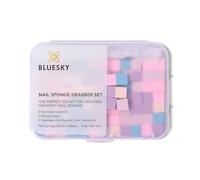 Bluesky Nail Art Sponge Grabber Set - Precision Gradient & Ombré Applicator for Gel Polish - 100 x Nail Sponges, 1 x Metal Grabber, Mess-Free Nail Design Tool