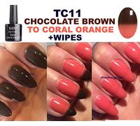 Bluesky Nail Gel Polish Brown to Coral Orange Chameleon Colour Change TC11 UV LED Soak Off 10ml PREVIOUS DESIGN BOTTLE (Requires Drying under UV/LED Lamp)