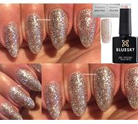 Bluesky Nail Gel Polish Gold Glitter Sparkle Dence Range DC07 UV LED Soak Off 10ml