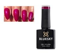 Bluesky Nail Gel Polish PINK CERISE lilac shimmer Light Sky Night A33 UV LED Soak Off 10ml (Requires Drying under LED/UV Lamp)